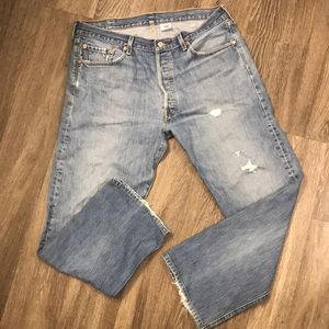 Frayed Levi’s 501 Jeans 36 x 32